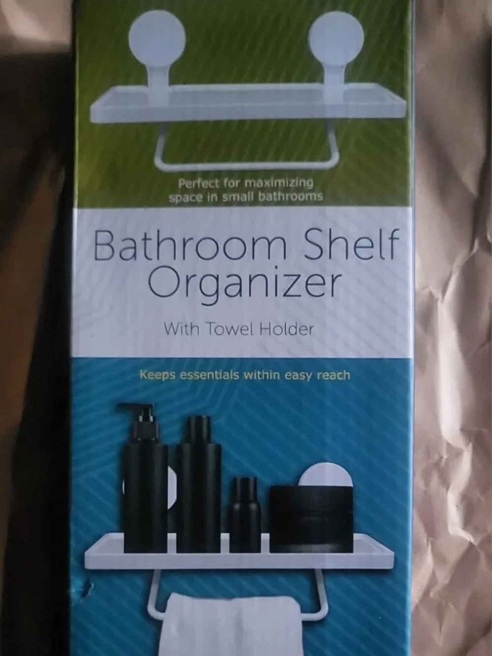 NEW Self Adhesive Wall Floating Bathroom Shelf Organizer